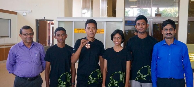 Denmark 2015 – Bronze Medal for Sri Lanka at IBO 2015 Denmark 2015 – Bronze Medal for Sri Lanka at IBO 2015