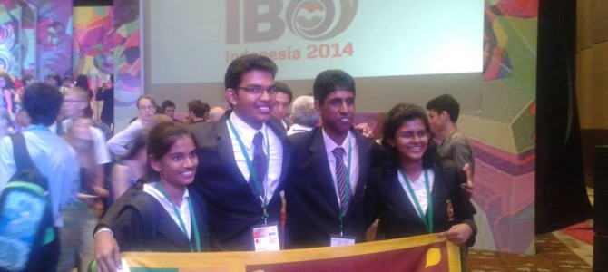 IBO 2014 Bali Indonesia – Sri Lanka won Merit award IBO 2014 Bali Indonesia – Sri Lanka won Merit award