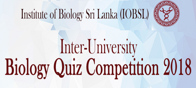 The Inter-University Biology Quiz Competition The Inter-University Biology Quiz Competition